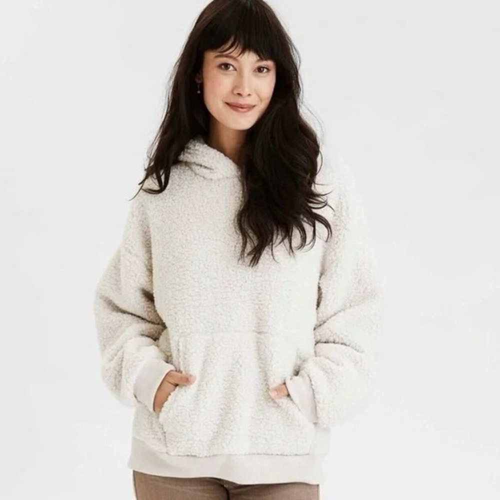 American Eagle Outfitters Sherpa Hooded Pullover